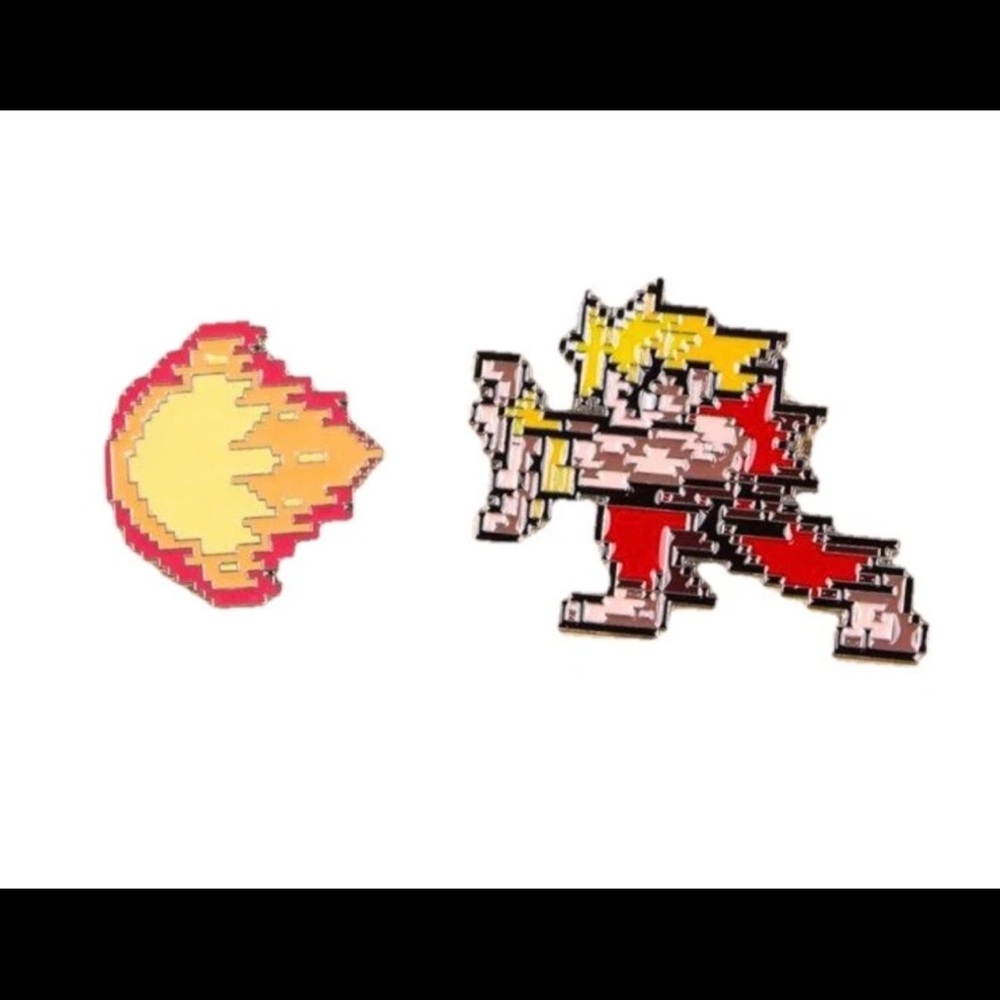 Street Fighter Ken & Akuma Zinc 2 Piece Pins